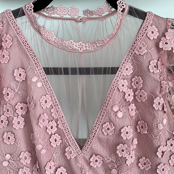 Pink Lace Dress sz 0 - Picture 3 of 7